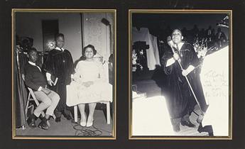 (RELIGION.) SHARPTON, REVEREND AL. Two 8 x 10 silver print photographs, showing the civil rights leader as a boy of 12.